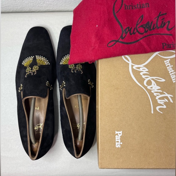 Gorgeous limited addition Christian Louboutin loafers. hand sewn gold tassels - Picture 3 of 8